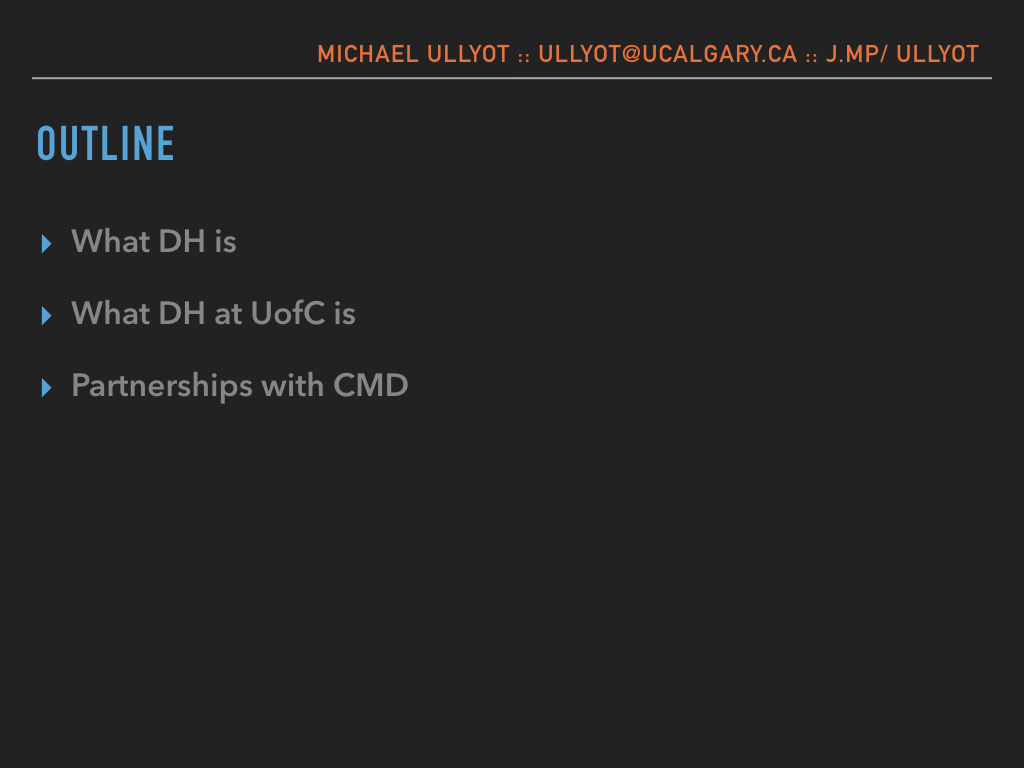 Talk: Computational Media Design + DH – Michael Ullyot